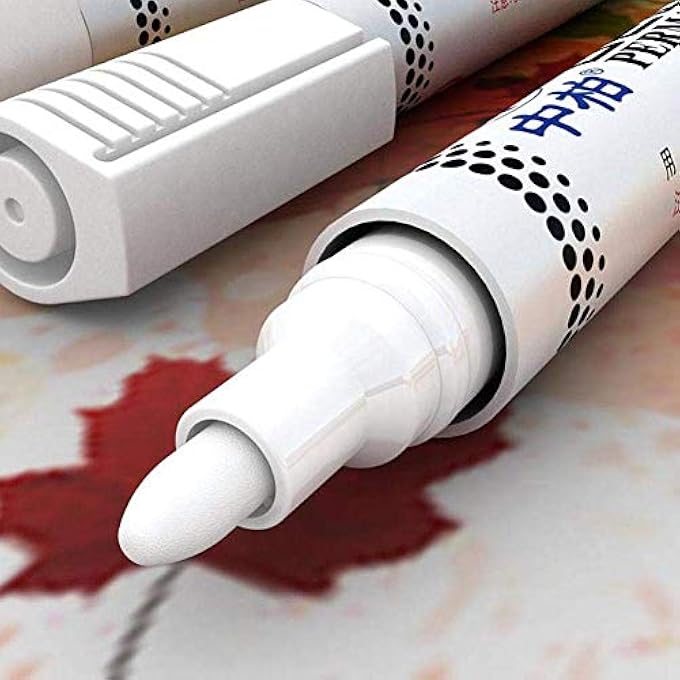 SIPA 10 PCS WHITE TYRE PAINT MARKER PENS SET CAR SCRATCH REPAIR PEN FURNITURE REPAIR MARKERS ALUMINUM PIPE PAINT PEN UNIVERSAL WATERPROOF PERMANENT PEN FIT FOR CAR MOTORCYCLE TIRE TREAD RUBBER METAL - Image 5